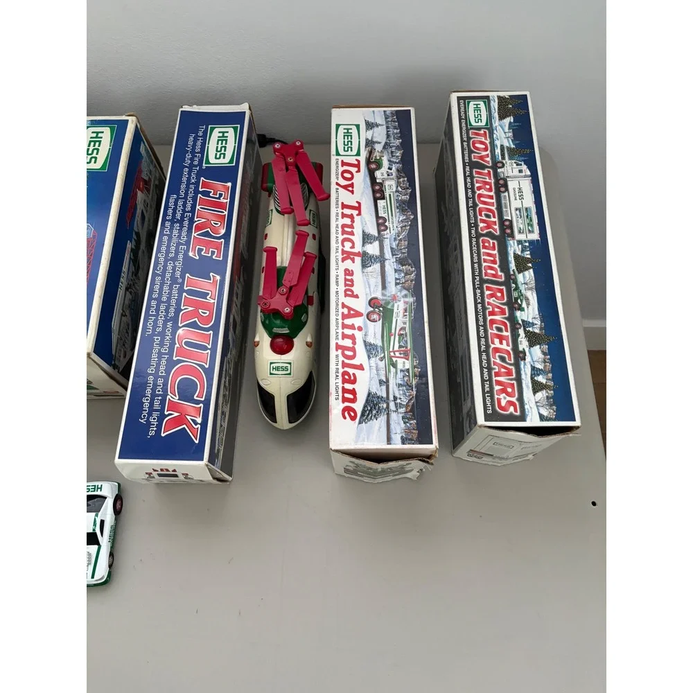 VTG Hess Toy Truck Lot 1992-2003 Rescue Fire Truck Airplane Racecars with Boxes
